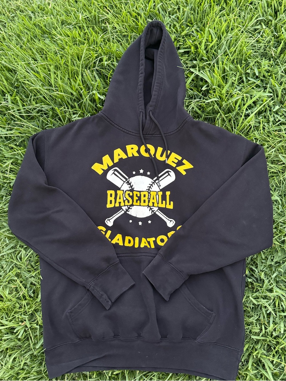 Marquez High School Baseball Gladiators Black And Yellow Hoodie